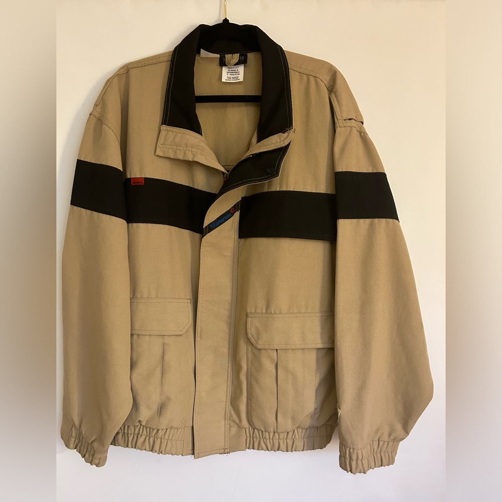 WORKRITE BENCHMARK THE FR GOLD STANDARD VINTAGE Y2K KHAKI &BLACK JACKET XLARGE R